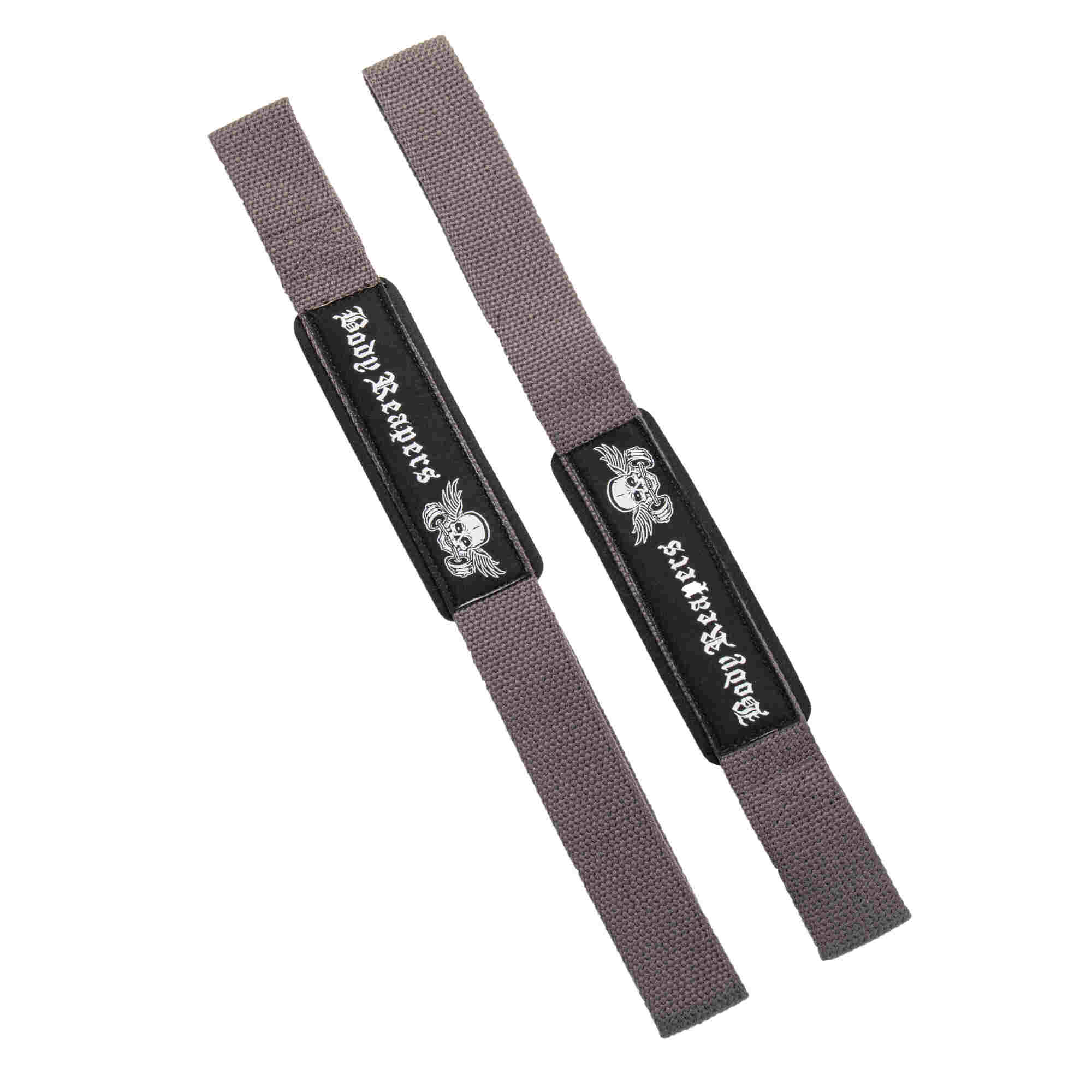 Body Reapers Weight Lifting Straps 24" Graphite Dominator Grey