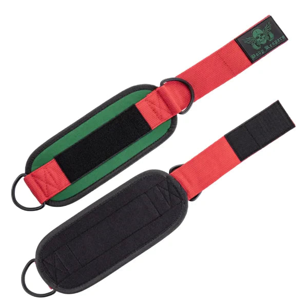 Green/Red Ankle Straps for Cable Machine