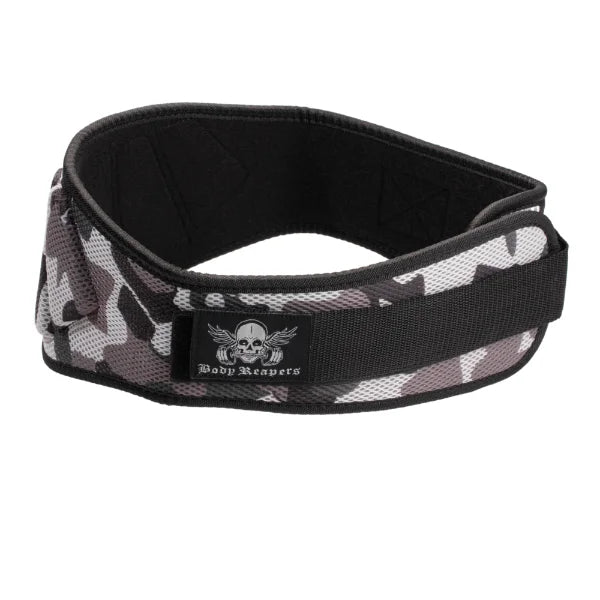 Gray Camo Neoprene Weightlifting Belt