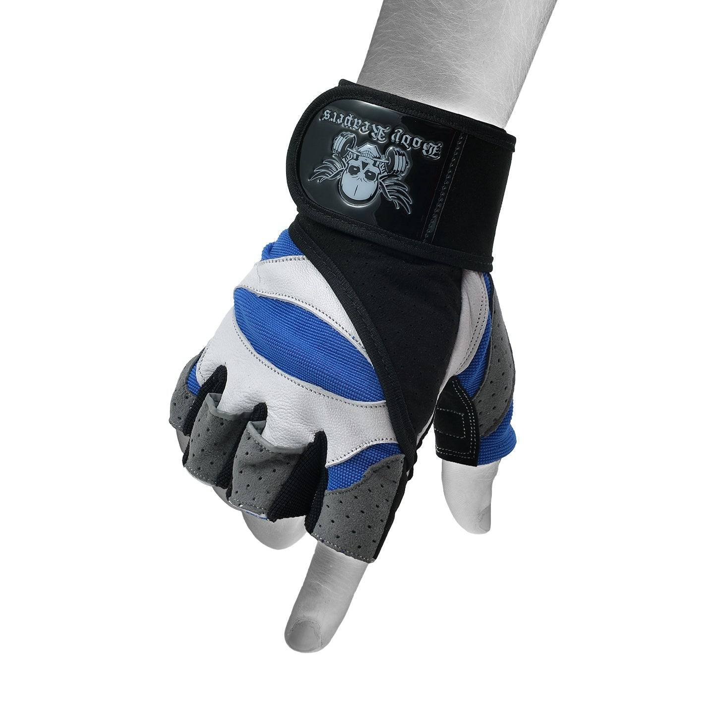 Blue Weight Lifting Gloves