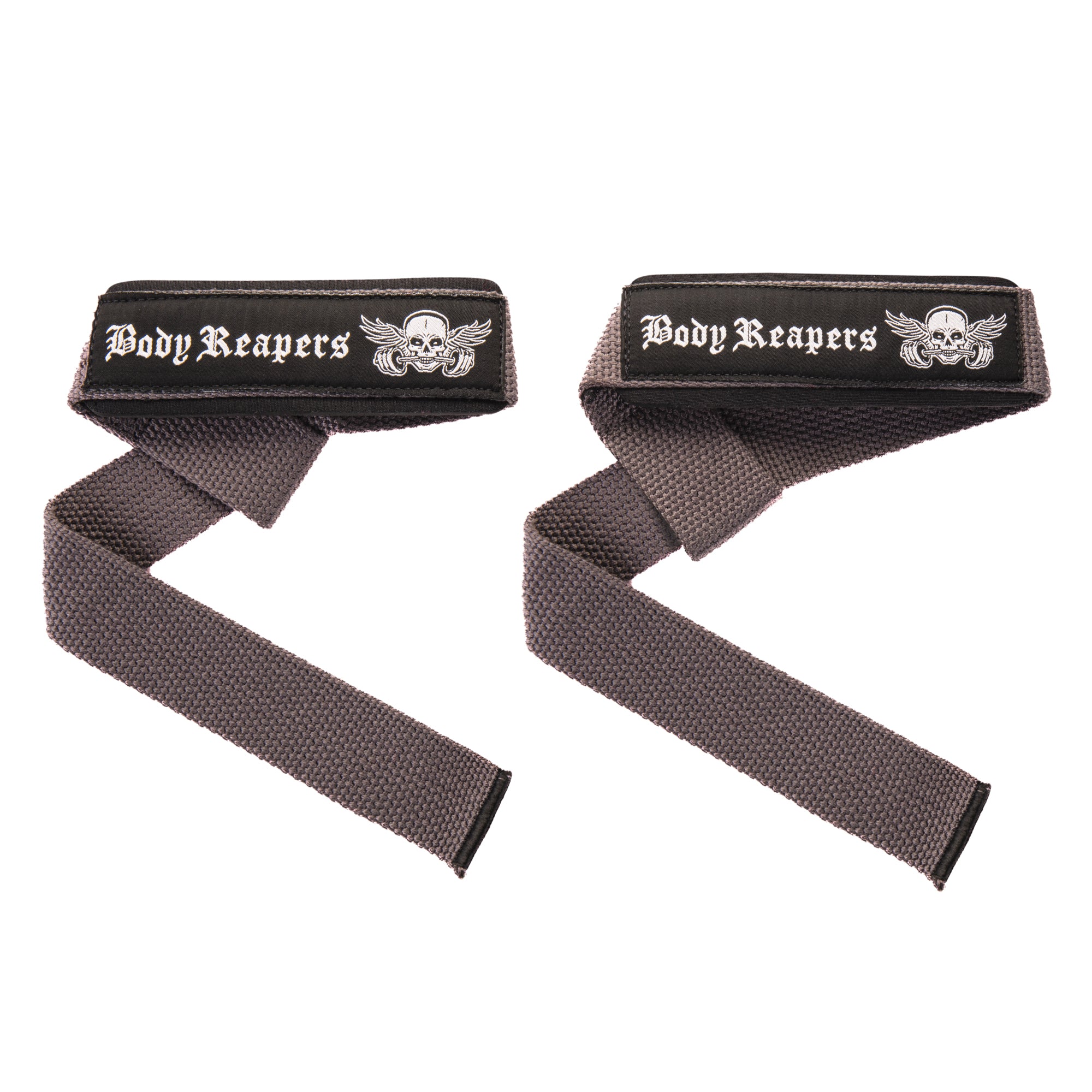 Body Reapers Weight Lifting Straps 24" Graphite Dominator Grey