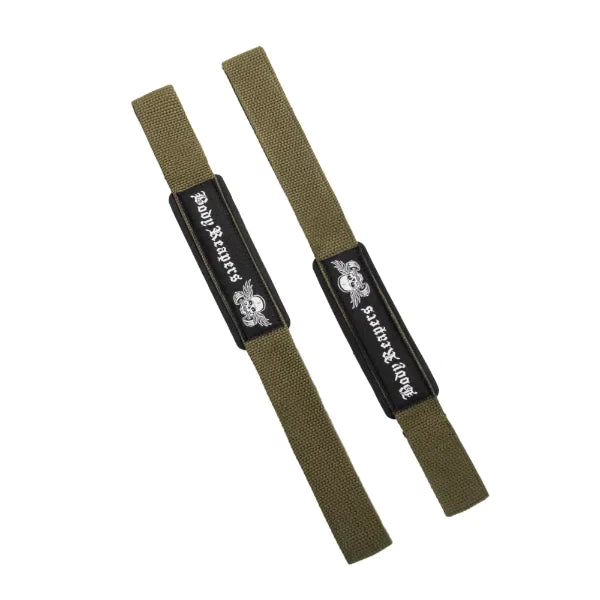 Body Reapers Weight Lifting Straps 24" Green EcoForce Lifters