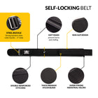 Body Reapers Auto-Locking Belt product benefits infographic